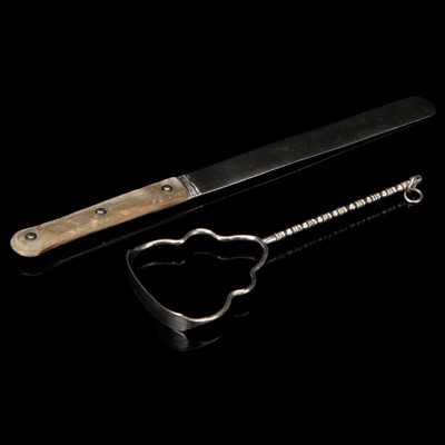 Lot 19 - A Geogian Silver Tongue Depressor & Georgian Tongue Scraper