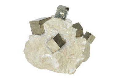 Lot 486 - Cubic Pyrite on Matrix, Spain
