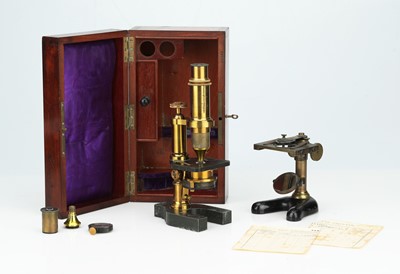 Lot 222 - Two Brass Microscopes