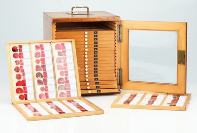 Lot 238 - Large Cabinet of 500 Microscope Slides by Ernie Ives