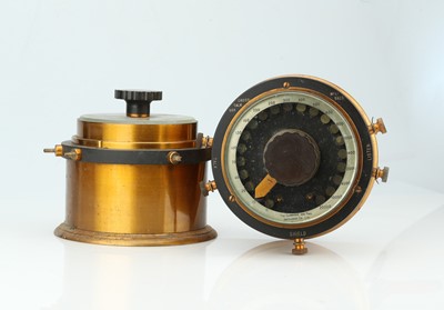 Lot 182 - Two Large Brass Telegraph Cross Talk Boxes