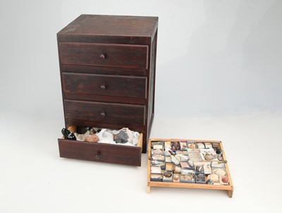 Lot 217 - A Large Collectors Cabinet of Geological specimens & Minerals