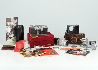 Lot 37 - A Leica IIIf 35mm Rangefinder Camera Outift