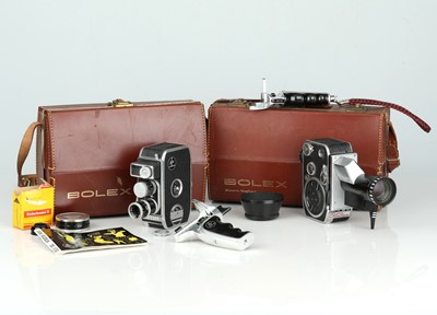 Lot 434 - Two Bolex 8mm Clockwork Cine Cameras