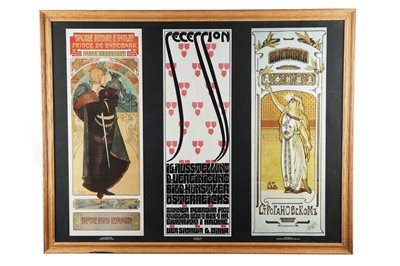 Lot 541 - Four Framed Triptych Reproduction Advertising Posters