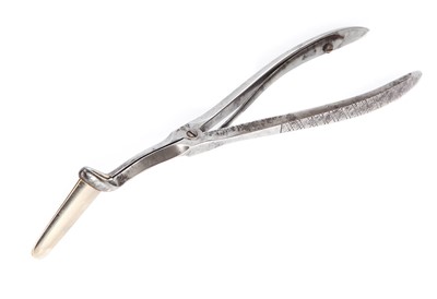 Lot 74 - A Fine Cut Steel & Silver Nasal Speculum