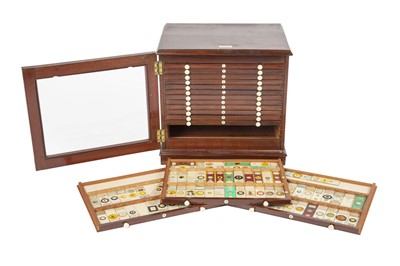 Lot 199 - Large Cabinet of Microscope Slides From Bracegirdle's Book