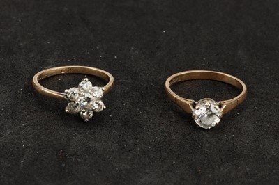 Lot 118 - A 9 ct Gold Solitaire Cubic Zirconia Ring