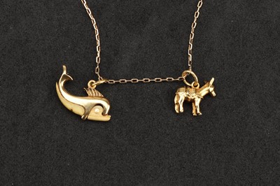 Lot 131 - An 18 ct Gold Charm in the Form of   a Donkey