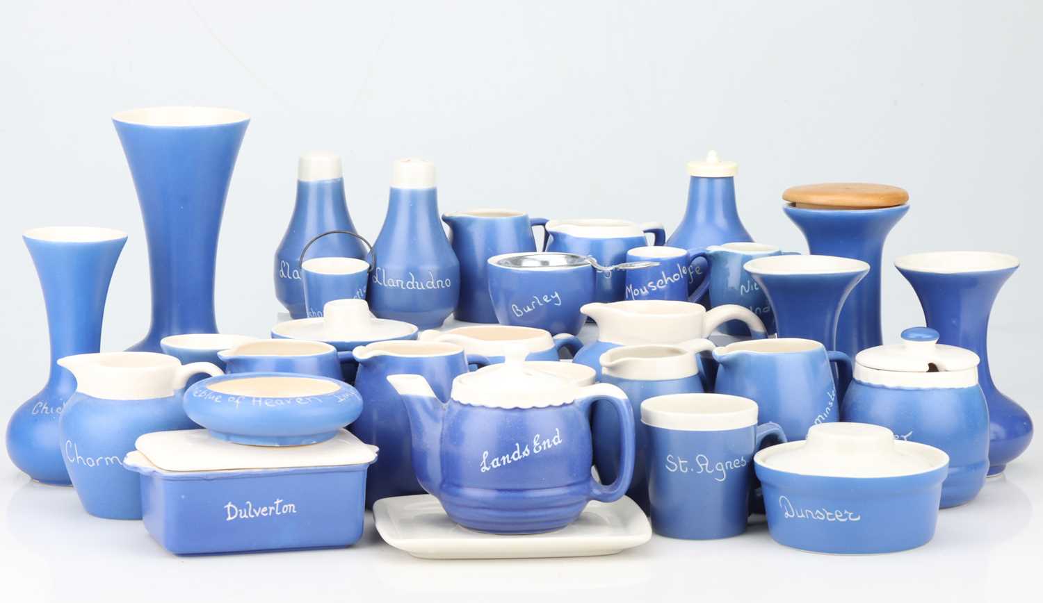 Lot 84 - A Collection of Devonware Blue Devon Pottery