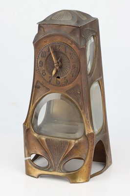 Lot 151 - A Jungenstil Bronze Mantel Clock Case