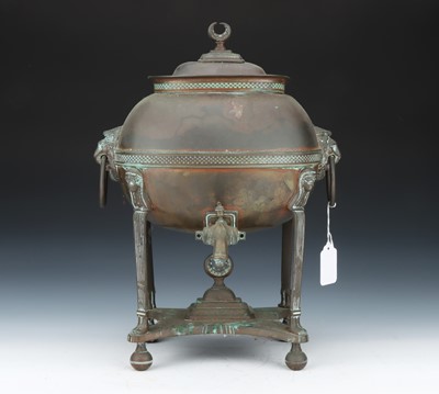 Lot 72 - A Regency Copper Samovar