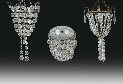 Lot 37 - Three Lead Crystal Drop Chandeliers
