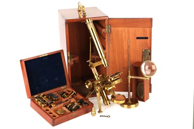 Lot 16 - A Powell & Lealand No.3 Microscope