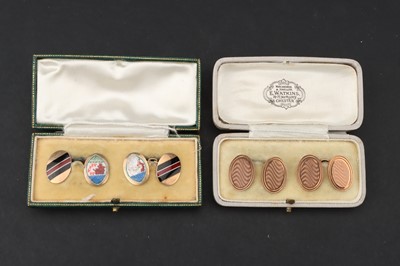 Lot 111 - A Pair of 9 ct Gold Chain Link Cufflinks