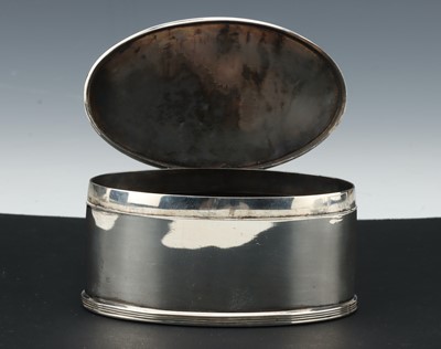 Lot 64 - A George V Oval Silver Tobacco Box