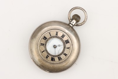 Lot 121 - A West End Watch Co. Silver Half Hunter Fob Watch