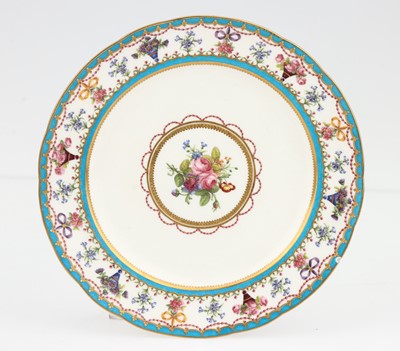 Lot 91 - An 18th Century Sevres Porcelain Cabinet Plate