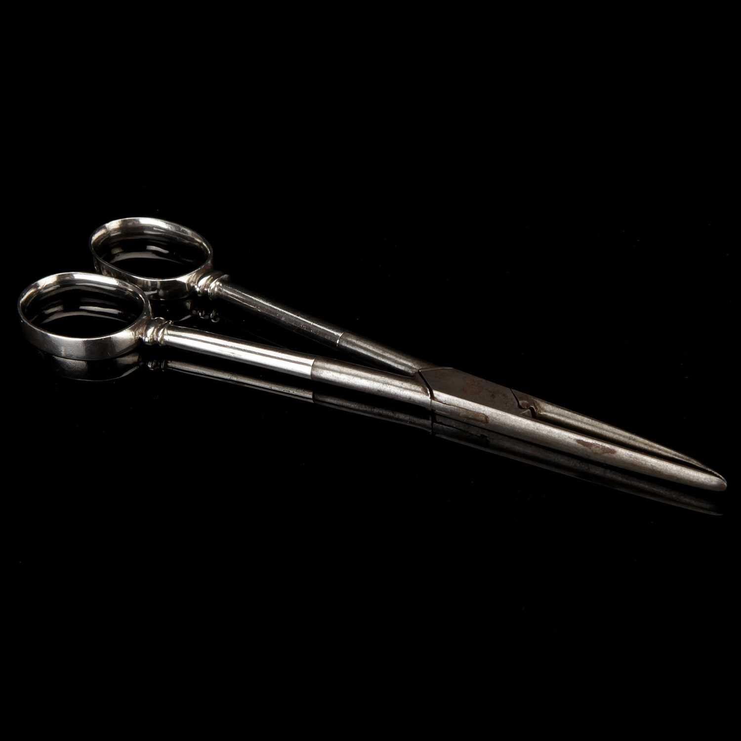Lot 38 - A Pair of Geogian Silver-Handled Scissor Forceps