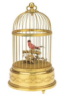 Lot 82 - A Mid to Late Twentieth Century Caged Bird Automaton