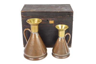 Lot 79 - A Cased Pair of Imperial Liquid Working Standard Measures