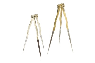 Lot 107 - Two Sets of Three Legged Dividers