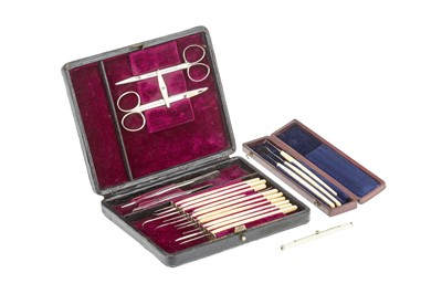 Lot 8 - Two Cased Sets of Ophthalmic Surgical Instruments by Weiss and Maw etc