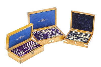 Lot 153 - Three Sets of Drawing Instruments