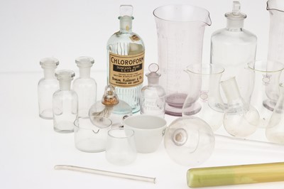 Lot 1 - A Small Group of Chemist's Glass Laboratory Equipment