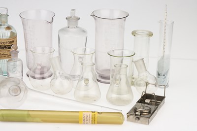 Lot 1 - A Small Group of Chemist's Glass Laboratory Equipment