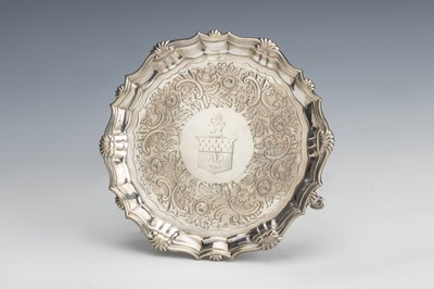 Lot 110 - A George II Silver Card Waiter