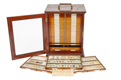Lot 203 - A Microscope Slide Cabinet Containing an Extensive collection of A. C. Cole Slides