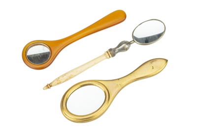 Lot 21 - Three Antique Dental Mirrors