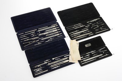 Lot 71 - Four Sets of Drawing Instruments