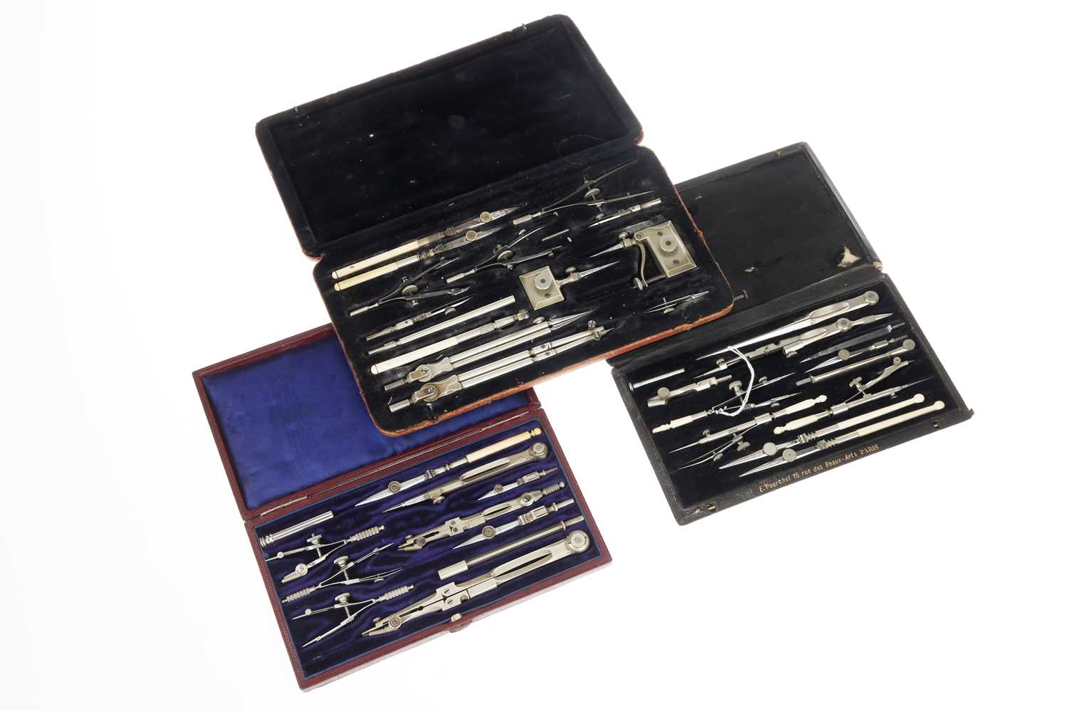 Lot 74 - Three Sets of Drawing Instruments