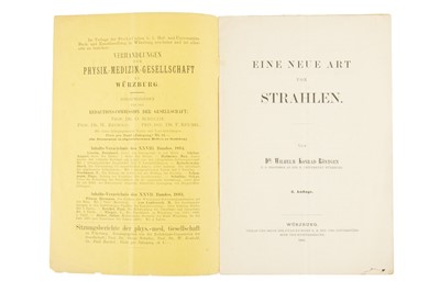 Lot 282 - Eine neue Art von Strahlen [About a new kind of rays]
