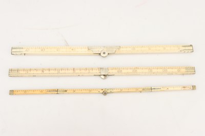 Lot 62 - Ivory Folding Rules