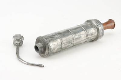 Lot 28 - A Large Pewter Enema Syringe