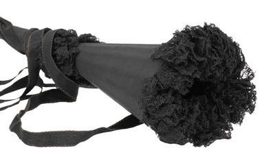Lot 11 - A Rare Black Mourning Ear Trumpet