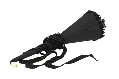 Lot 11 - A Rare Black Mourning Ear Trumpet