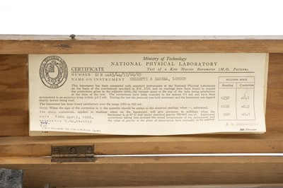Lot 23 - Mid-Twentieth Century Negretti & Zambra Marine Barometer Thermometer