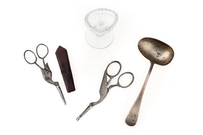 Lot 10 - Medical, A Silver Spoon and Glass Eyebath etc