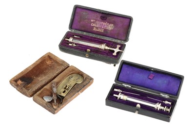 Lot 21 - Medical, Hypordermic Syringes and Spring Lancet