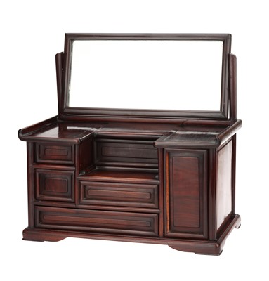 Lot 200 - A c.1925 Chinese Rosewood Miniature Dressing Chest