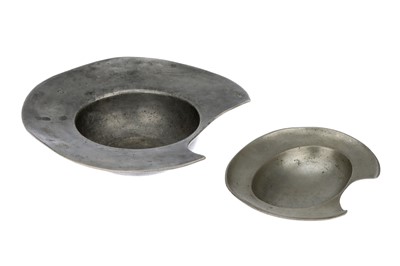 Lot 18 - Two Pewter Barber's or Bleeding Bowls