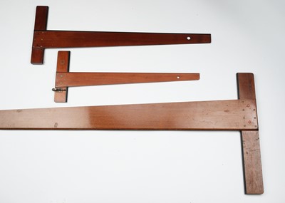 Lot 95 - Three Large Architect's T Squares