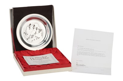 Lot 61 - The Peter Scott Silver Christmas Plate 1975