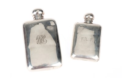 Lot 179 - Two Victorian Silver Hip Flasks