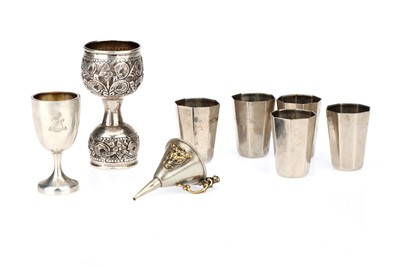 Lot 180 - A small Group of Silver and Alloy Vessels