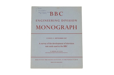 Lot 95 - A BBC Engineering Division Test Card Monograph